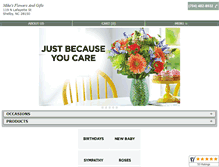 Tablet Screenshot of mikesflowersandgifts.com